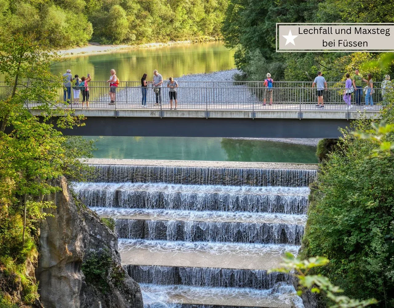 Füssen mit Kindern - Lechfall und Maxsteg