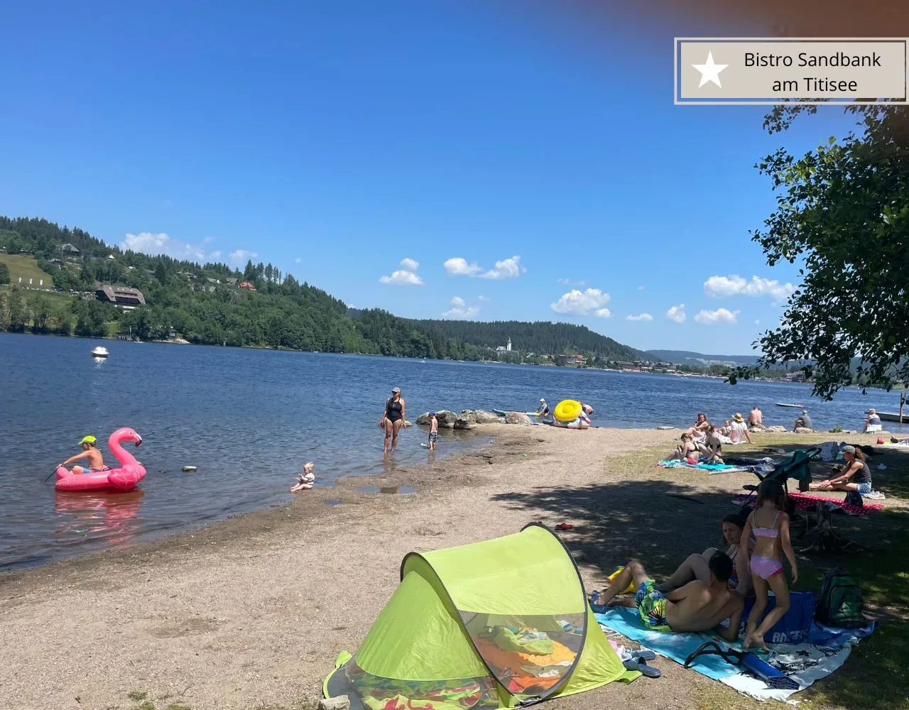 Ausflugsziele am Titisee - Baden im Titisee an der Sandbank