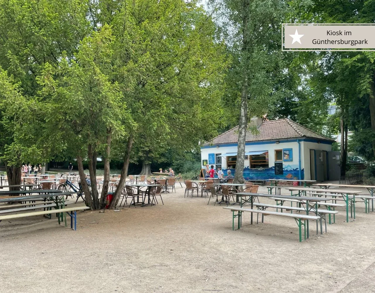 Top Spielplätze in Frankfurt - Wasserspielplatz Günthersburgpark mit Kiosk