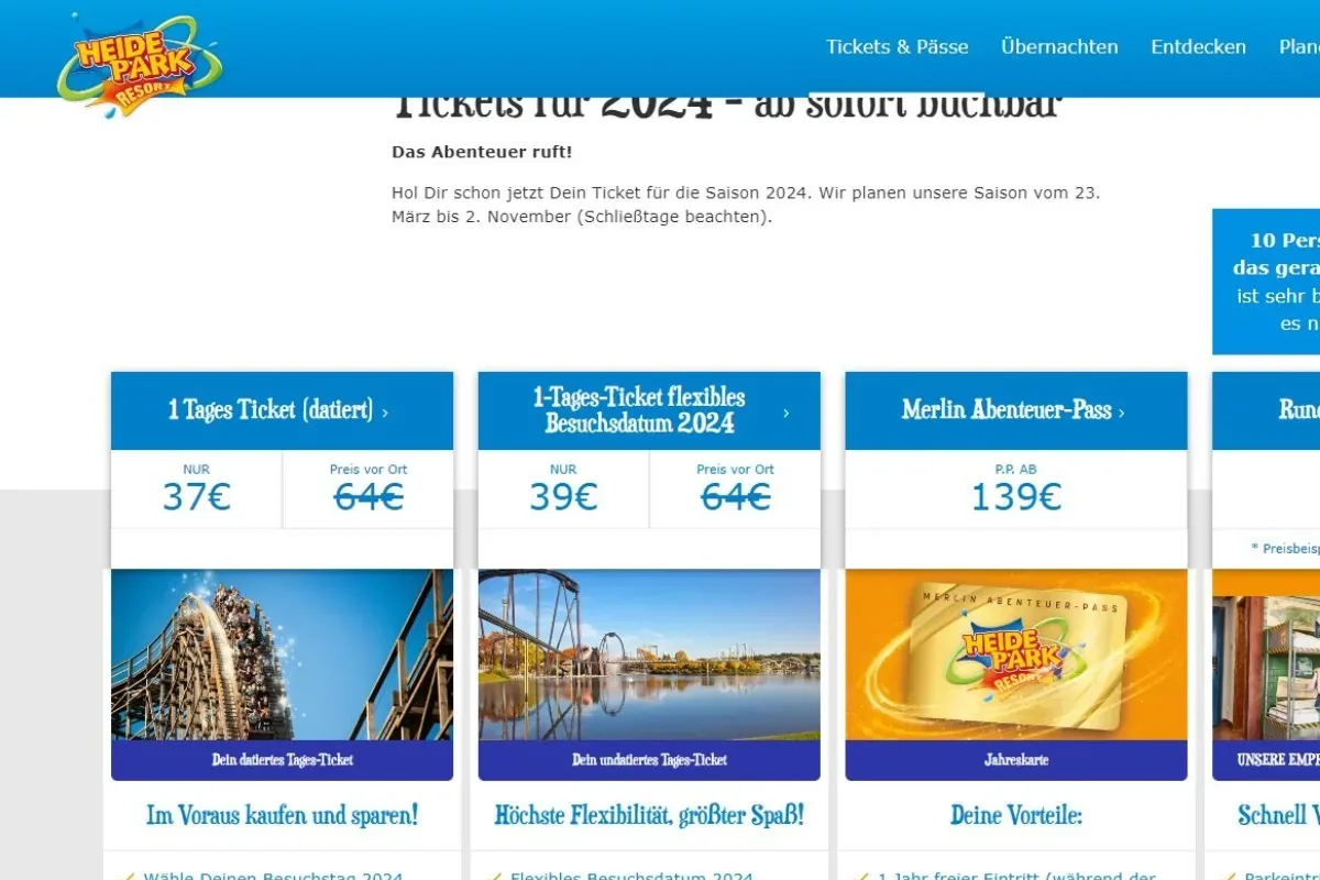 Heide Park mit Kleinkind bis 3 Jahre kostenlose