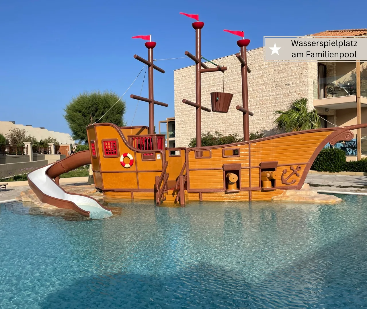 Wasserspielplatz im TUI Blue Atlantica Aegean Park auf Rhodos