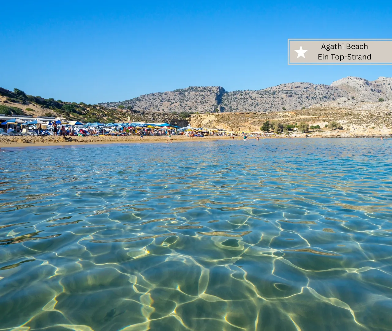 Agathi Beach – einer der schönsten Strände auf Rhodos für Familien