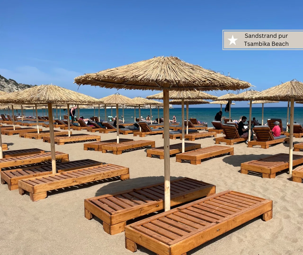 Tsambika Beach auf Rhodos aus der Luft