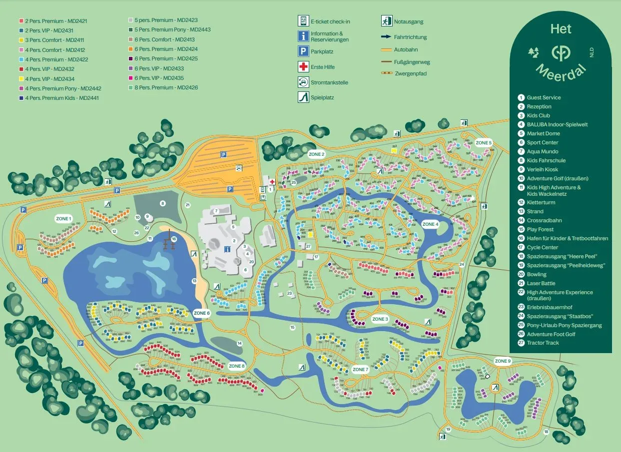 Het Meerdal Parkplan und Lageplan