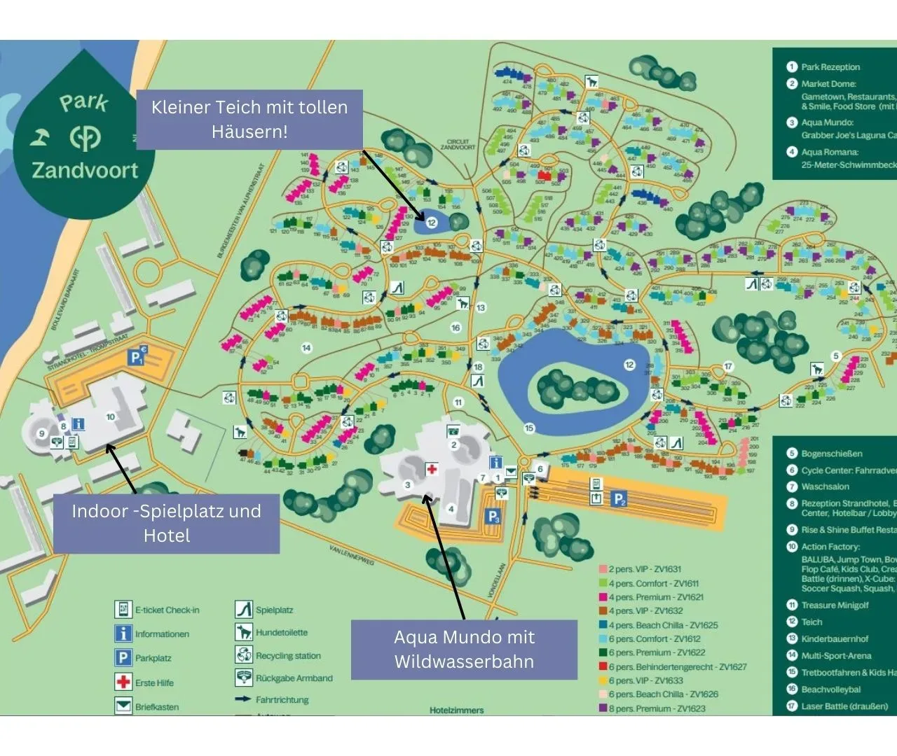 Center Parcs Zaandvoort Lageplan
