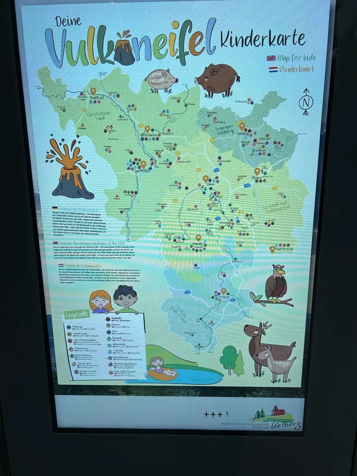 Vulkaneifel-Kinderwanderkarte am Center Parcs Eifel
