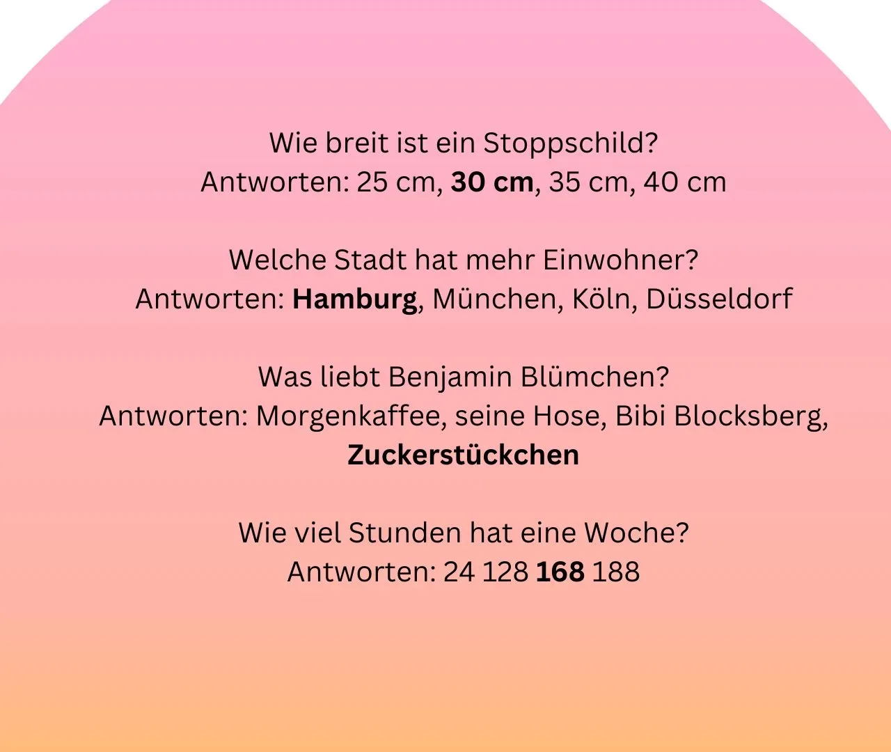 4 Quizfragen mit Lösung für Kinder ab 8 Jahren zum Downloaden