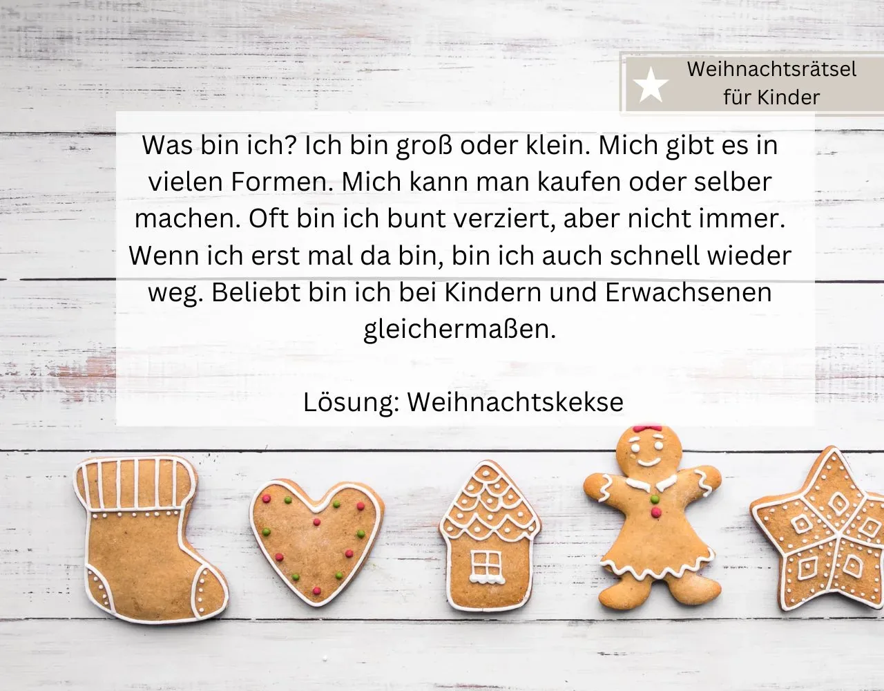 Weihmachts Rätselreime für Kinder