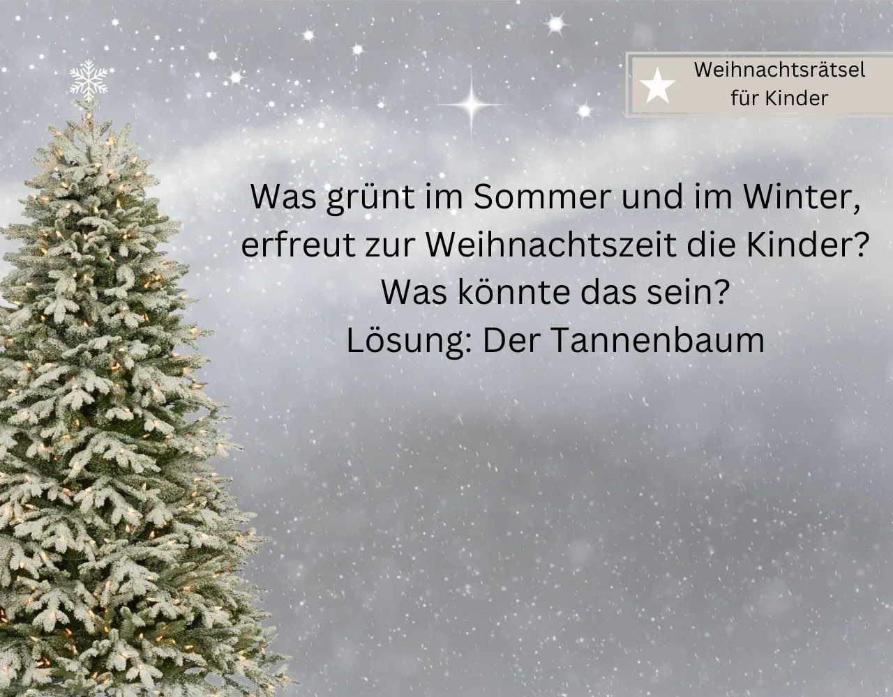 Weihmachtsrätselfragen für Kinder