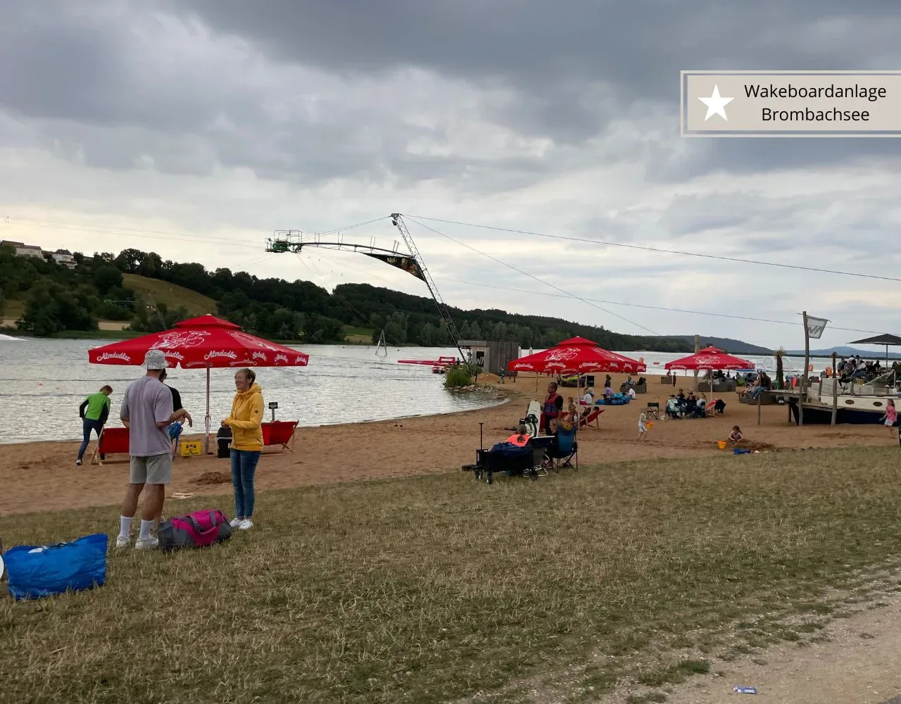 Die Wakeboardanlage war unser Highlight am Brombachsee