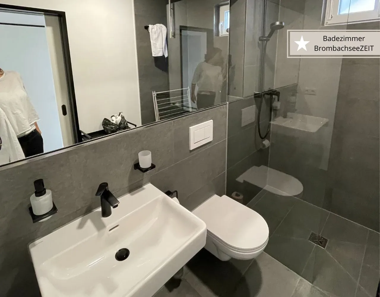 Das Badezimmer in unserer Fewo im Ferienpark Brombachsee