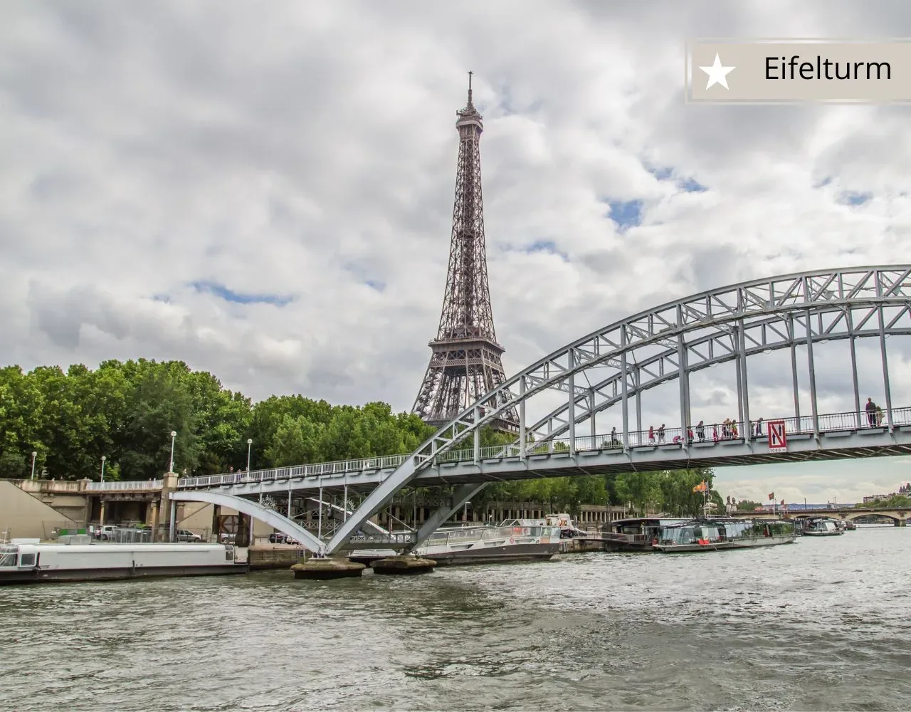 Paris mit Kindern - Eifelturm an der Seine