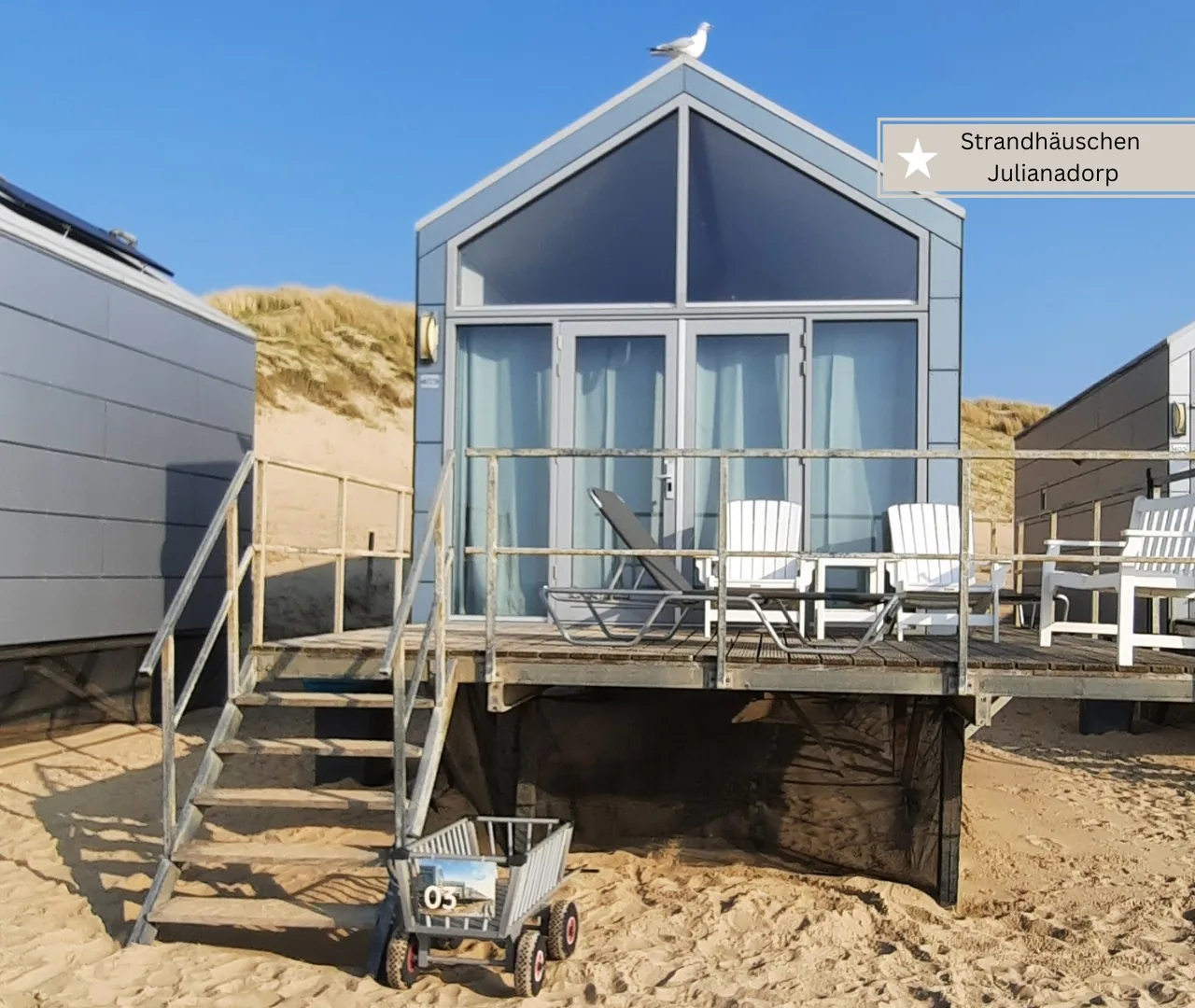 Die Strandhäuschen Julianadorp und Umgebung
