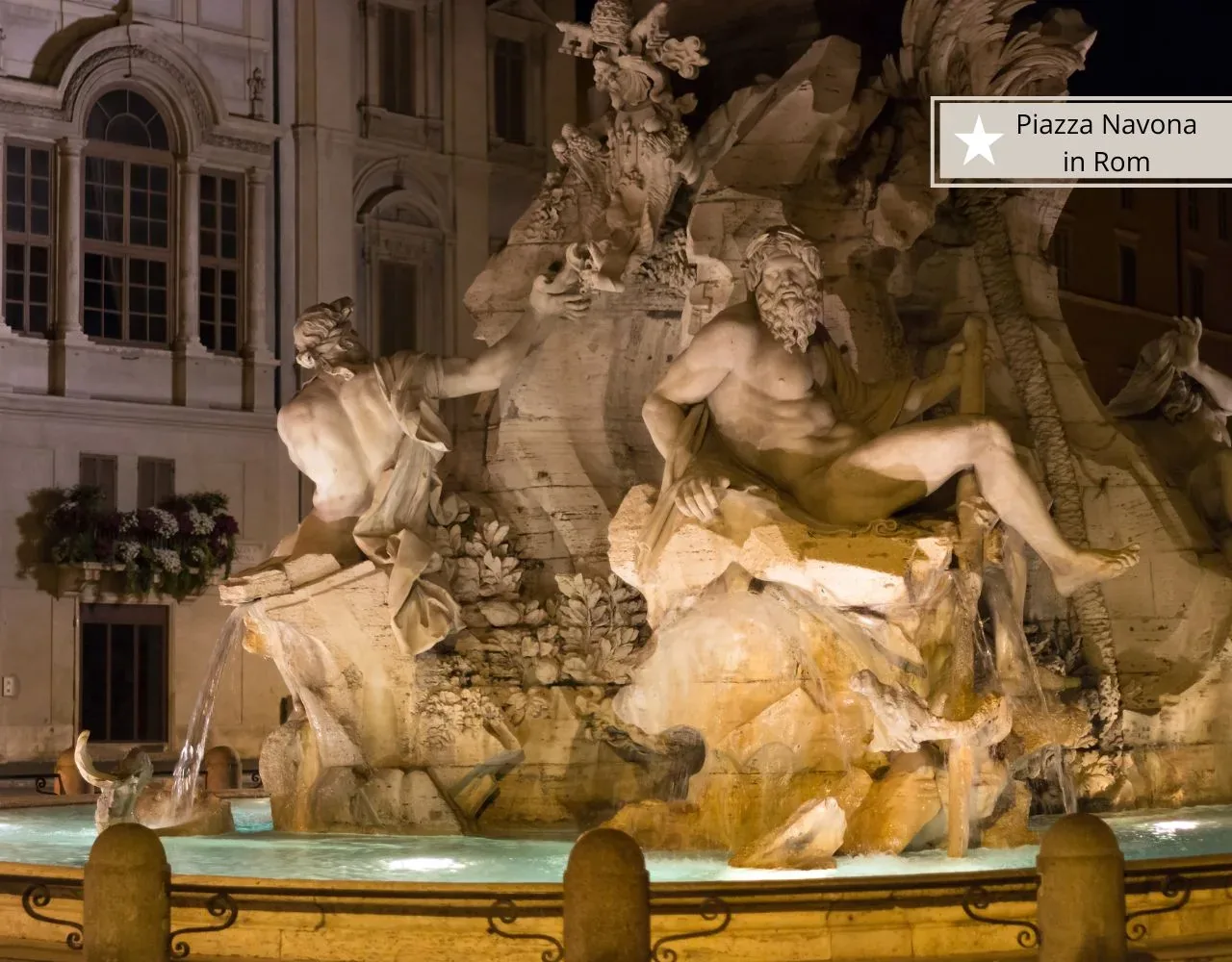 Rom mit Kindern - Sehenswürdigkeiten mit Kindern Piazza Navona nachts