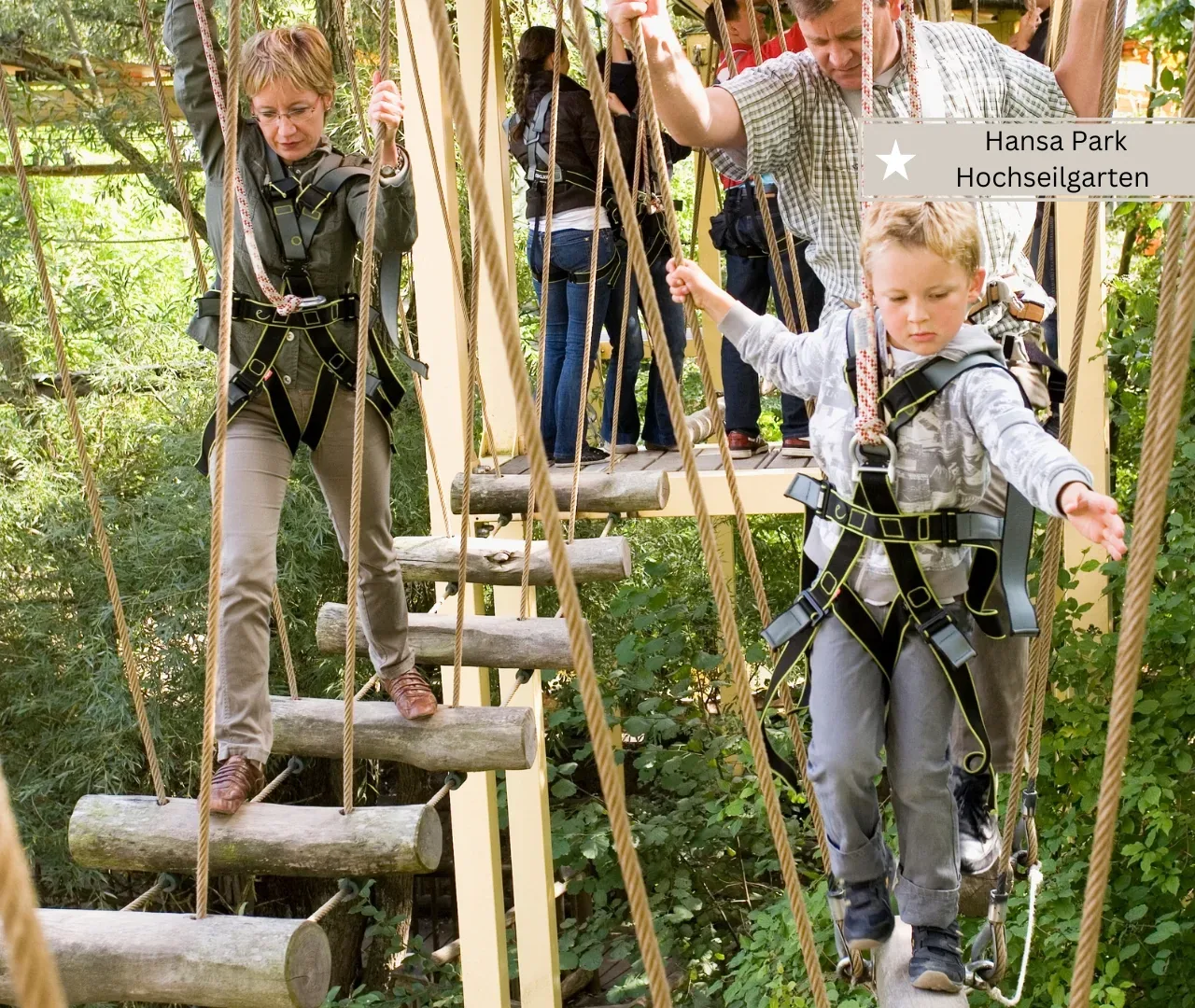 Timmendorfer Strand mit Kindern - Hansa Park Hochseilgarten