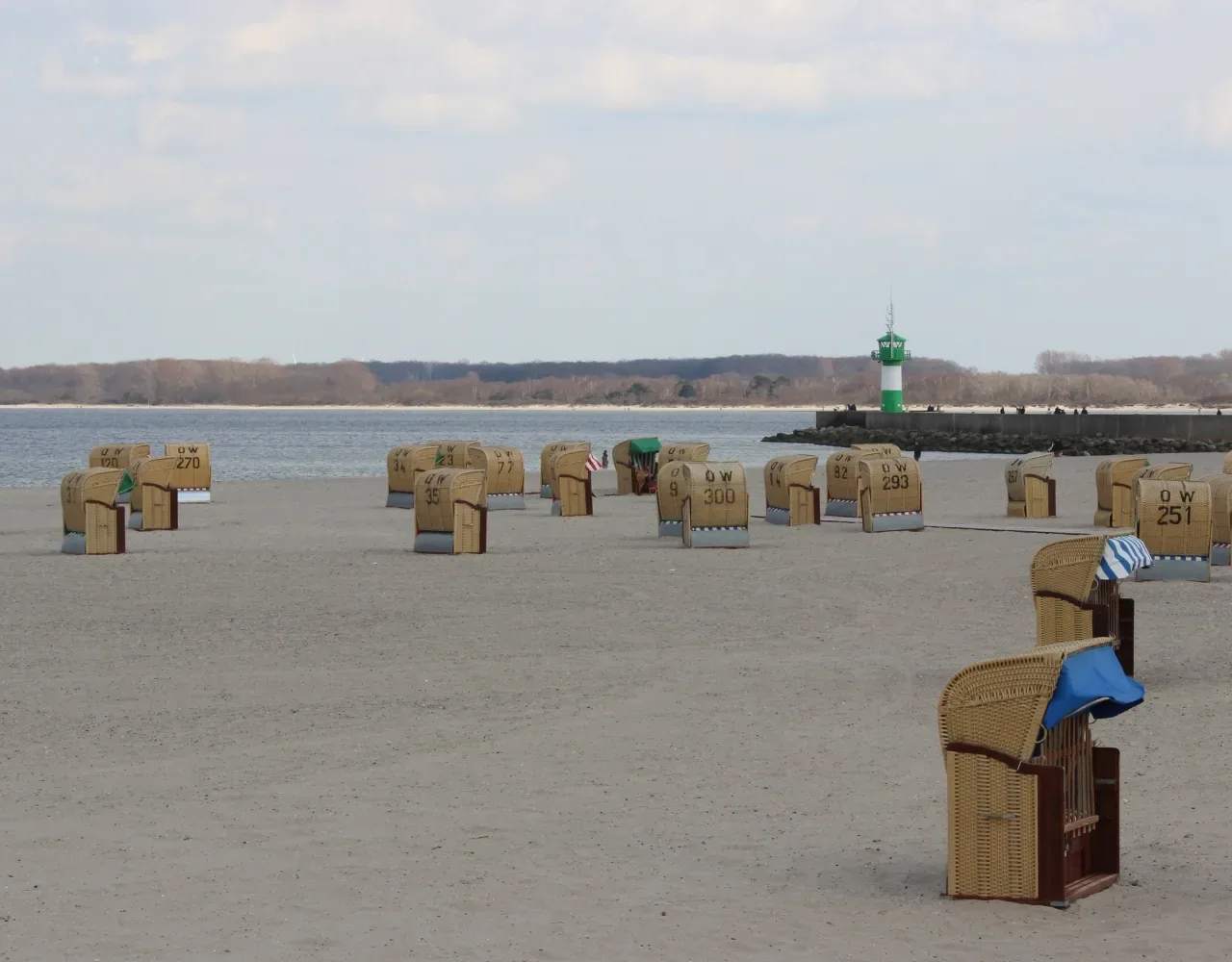 Travemünde mit Kindern -Der Strand am Morgen im Herbst