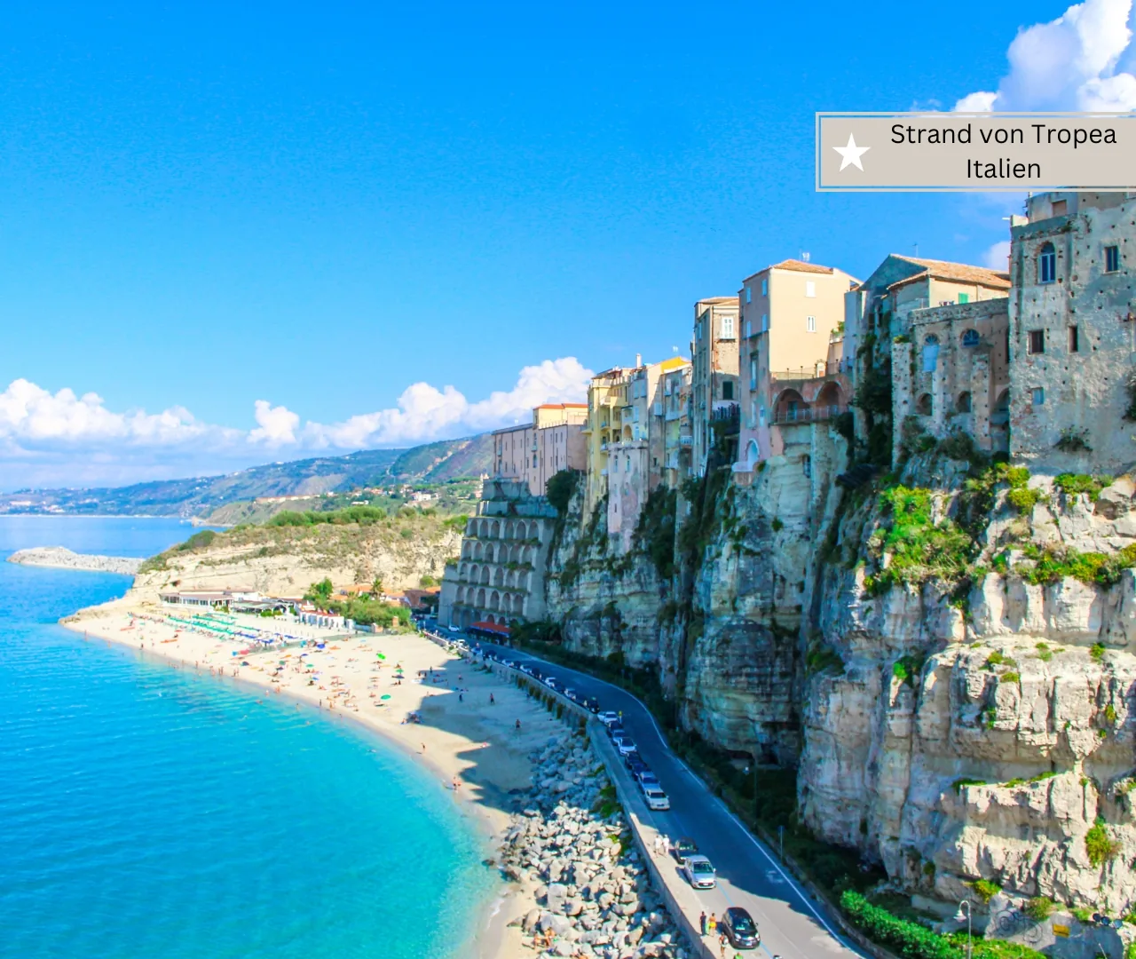 Die schönsten Strände Südeuropas mit Kindern - Strand von Tropea in Südotitalien