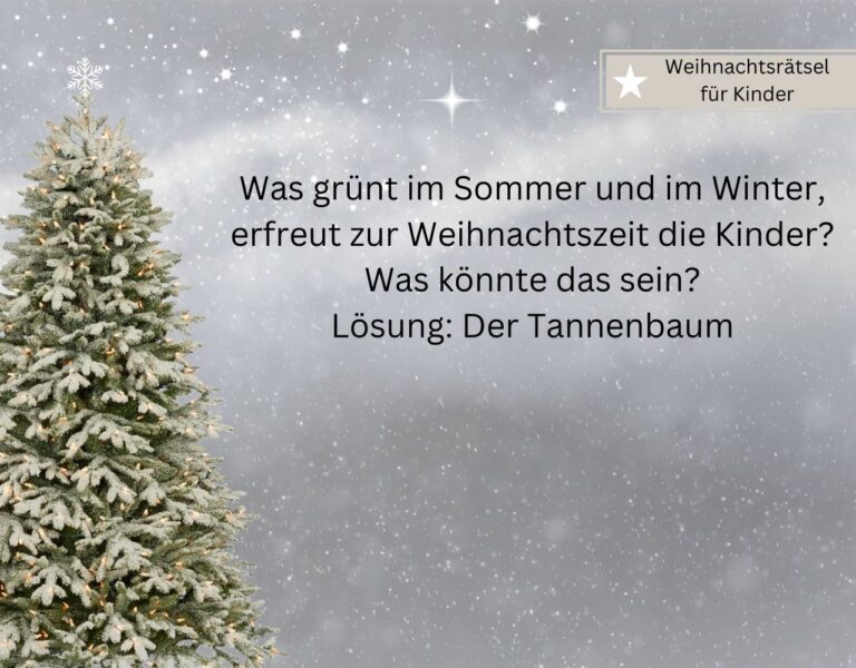 Weihmachtsrätselfragen für Kinder