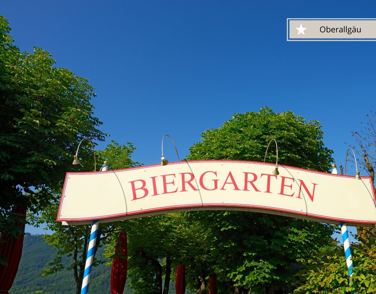 Biergarten mit Spielplatz im Oberallgäu