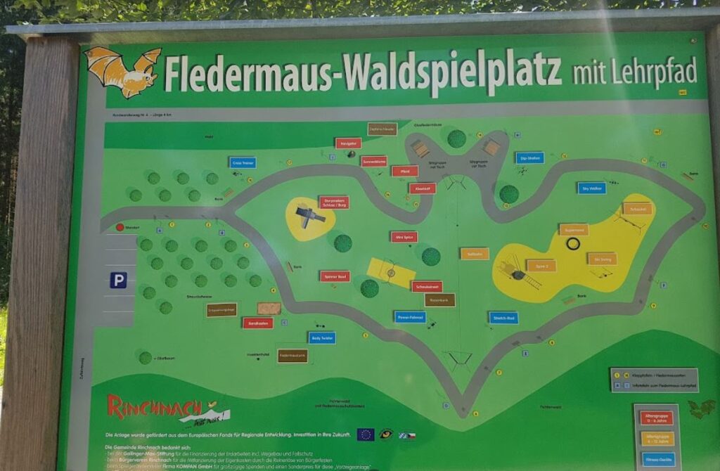 Tolle Spielplätze im Arbergebiet im Bayerischen Wald - Der Fledermausspielplatz von oben