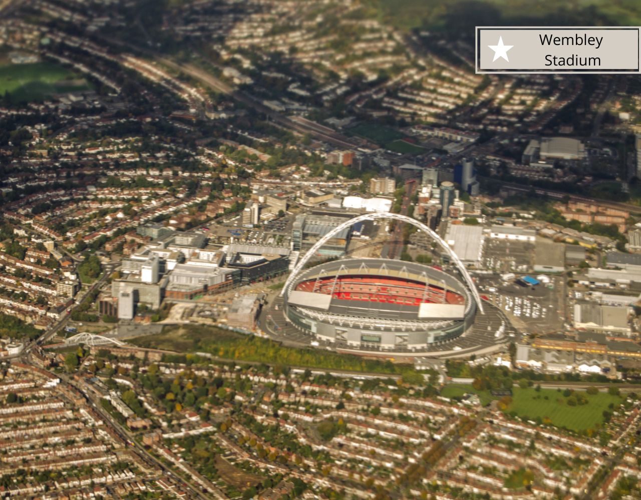 Kurzurlaub in London mit Kindern - Wembley Stadium von oben