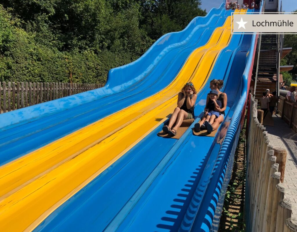 Alle Freizeitparks für Familien - in 10 Minuten erklärt 5 Freizeitpark Lochmühle - Die Teppichrutsche