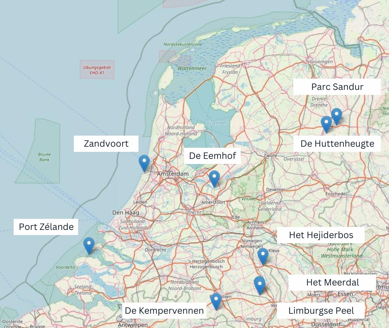 Bester Center Parcs in Holland auf einer Karte (1)