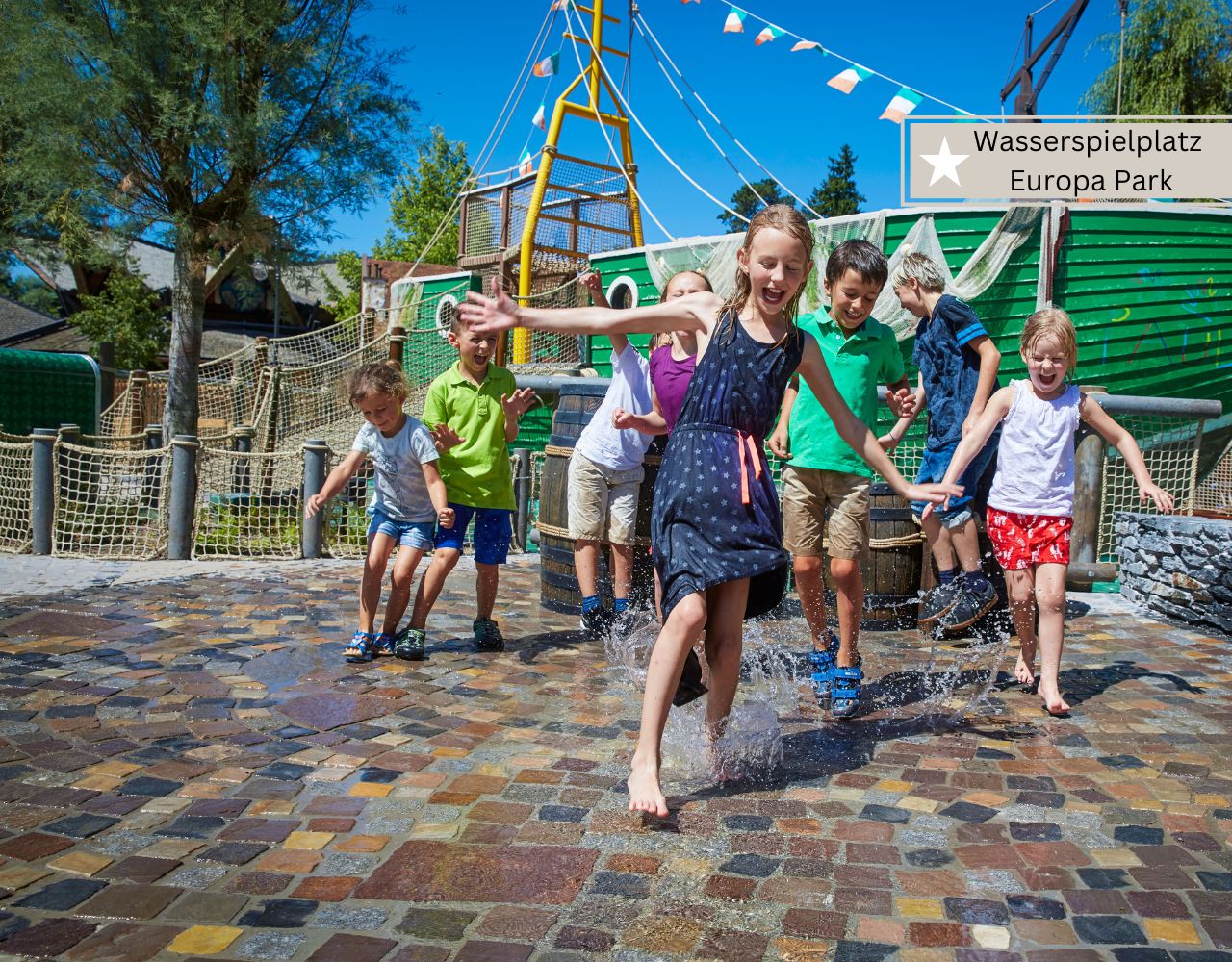 Europa Park mit Kleinkind - mit Wasserspielplatz im Sommer