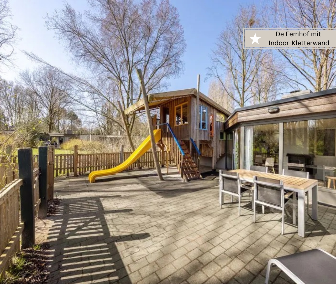 beste Ferienparks in Holland - Marina de Eemhof mit Kinderferienhaus und Zaun