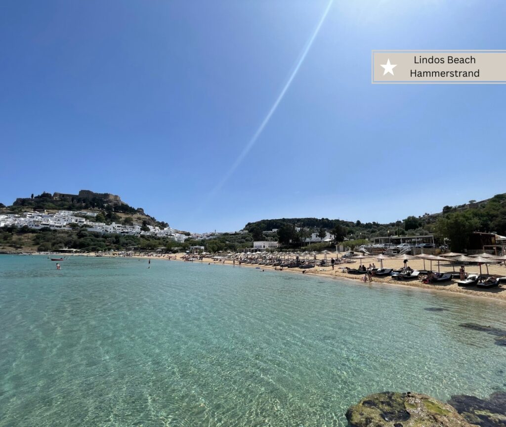 Die besten griechischen Inseln für Kinder - Rhodos mit Lindos beach und schönem Sandstrand (3)