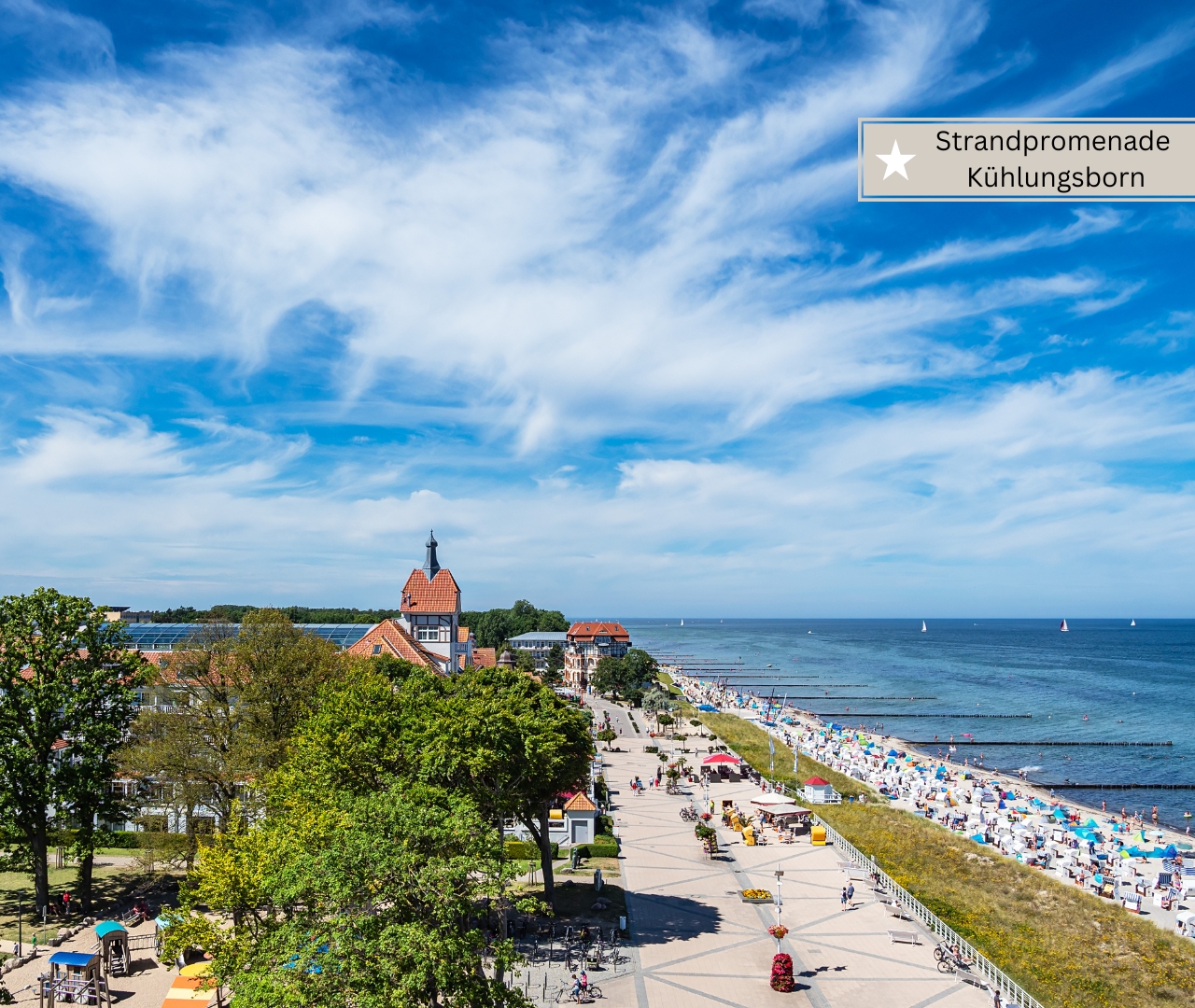 beste Ostseestrände für Familien - Strandpromenade Kühlungsborn mit tollen Spiekplätzen
