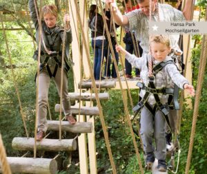 Timmendorfer Strand mit Kindern - Hansa Park Hochseilgarten